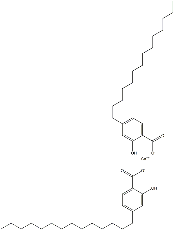 ビス(4-テトラデシル-2-ヒドロキシ安息香酸)カルシウム 化学構造式