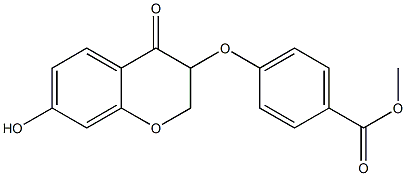 4-[(3,4-Dihydro-7-hydroxy-4-oxo-2H-1-benzopyran)-3-yloxy]benzoic acid methyl ester,,结构式