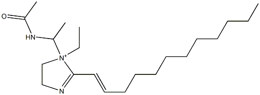 1-[1-(アセチルアミノ)エチル]-2-(1-ドデセニル)-1-エチル-2-イミダゾリン-1-イウム 化学構造式