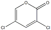 3,5-ジクロロ-2H-ピラン-2-オン 化学構造式