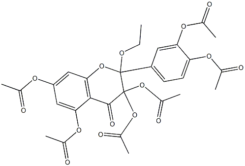 2-Ethoxy-3,3,5,7,3',4'-hexa(acetyloxy)-2,3-dihydroflavone|