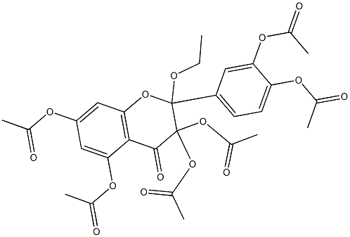 2-Ethoxy-3,3,5,7,3',4'-hexa(acetyloxy)-2,3-dihydroflavone Structure