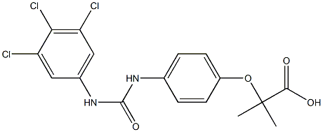 2-[4-[3-(3,4,5-Trichlorophenyl)ureido]phenoxy]-2-methylpropionic acid