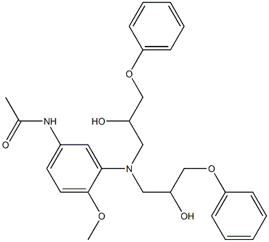 5-Acetylamino-N,N-bis(2-hydroxy-3-phenoxypropyl)-2-methoxyaniline 结构式