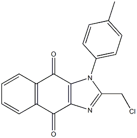 2-(Chloromethyl)-1-(4-methylphenyl)-1H-naphth[2,3-d]imidazole-4,9-dione Structure