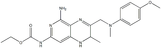 N-[(5-Amino-1,2-dihydro-2-methyl-3-[N-methyl-N-(4-methoxyphenyl)aminomethyl]pyrido[3,4-b]pyrazin)-7-yl]carbamic acid ethyl ester