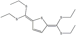 2,5-Bis[bis(ethylthio)methylene]-2,5-dihydrothiophene,,结构式