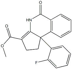 1,4,5,9b-Tetrahydro-9b-(2-fluorophenyl)-5-oxo-2H-cyclopent[c]isoquinoline-3-carboxylic acid methyl ester Structure