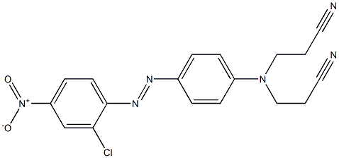 4-(2-クロロ-4-ニトロフェニルアゾ)-N,N-ジ(シアノエチル)アニリン 化学構造式