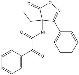 3-Phenyl-4-ethyl-4-[(1,2-dioxo-2-phenylethyl)amino]isoxazol-5(4H)-one Structure
