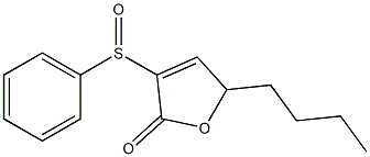 5-ブチル-3-(フェニルスルフィニル)-2(5H)-フラノン 化学構造式