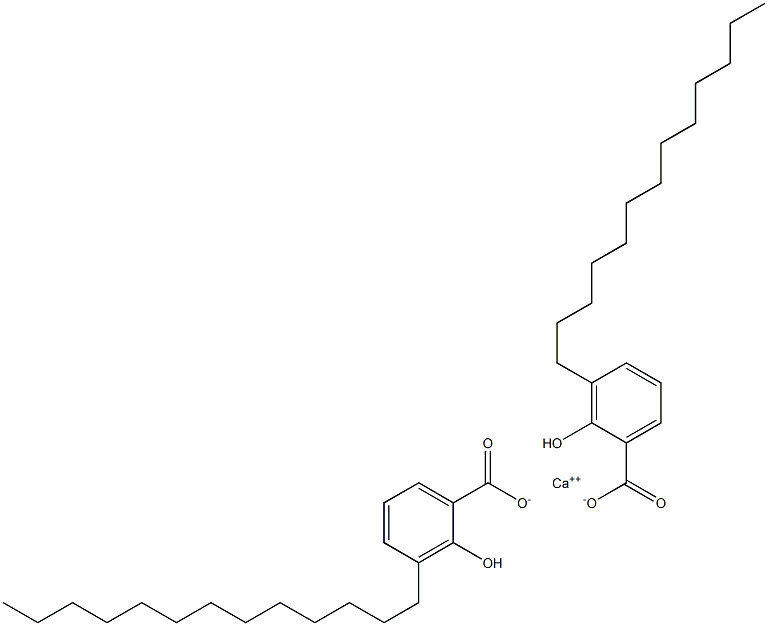 ビス(3-トリデシル-2-ヒドロキシ安息香酸)カルシウム 化学構造式
