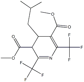 3,4-Dihydro-2,6-bis(trifluoromethyl)-4-isobutylpyridine-3,5-dicarboxylic acid dimethyl ester Structure