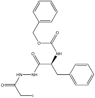 1-[N-(Benzyloxycarbonyl)-L-phenylalanyl]-2-(iodoacetyl)hydrazine Structure