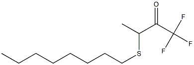 3-(オクチルチオ)-1,1,1-トリフルオロ-2-ブタノン 化学構造式