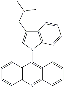 1-(Acridin-9-yl)-3-dimethylaminomethyl-1H-indole Structure