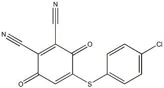 5-(4-Chlorophenyl)thio-2,3-dicyano-1,4-benzoquinone|