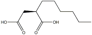 [R,(+)]-ヘキシルこはく酸 化学構造式