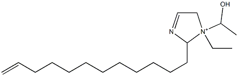 2-(11-ドデセニル)-1-エチル-1-(1-ヒドロキシエチル)-3-イミダゾリン-1-イウム 化学構造式