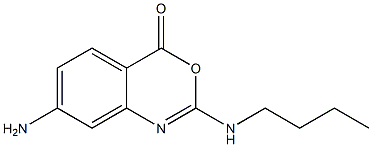 2-Butylamino-7-amino-4H-3,1-benzoxazin-4-one Struktur