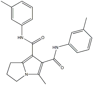 6,7-Dihydro-3-methyl-N,N'-bis(3-methylphenyl)-5H-pyrrolizine-1,2-dicarboxamide,,结构式