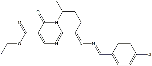 9-[2-(4-Chlorobenzylidene)hydrazono]-6-methyl-6,7,8,9-tetrahydro-4-oxo-4H-pyrido[1,2-a]pyrimidine-3-carboxylic acid ethyl ester|