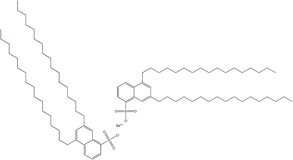 Bis(5,7-diheptadecyl-1-naphthalenesulfonic acid)barium salt Structure