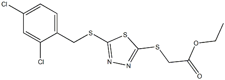 [[5-(2,4-ジクロロベンジルチオ)-1,3,4-チアジアゾール-2-イル]チオ]酢酸エチル 化学構造式