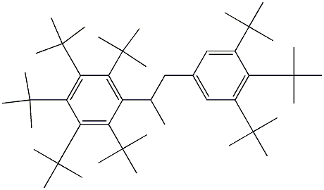 2-(ペンタ-tert-ブチルフェニル)-1-(3,4,5-トリ-tert-ブチルフェニル)プロパン 化学構造式