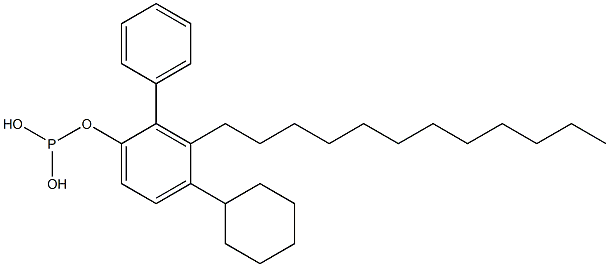 Phosphorous acid cyclohexylphenyl(3-dodecylphenyl) ester Structure