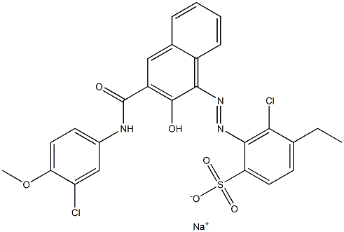  3-Chloro-4-ethyl-2-[[3-[[(3-chloro-4-methoxyphenyl)amino]carbonyl]-2-hydroxy-1-naphtyl]azo]benzenesulfonic acid sodium salt