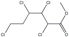 2,3,4,6-テトラクロロヘキサン酸メチル 化学構造式