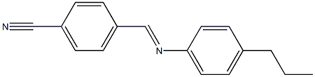 4-(4-Propylphenyliminomethyl)benzonitrile Structure