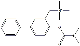 4-[[(ジメチルアミノ)カルボニル]オキシ]-N,N,N-トリメチル[1,1'-ビフェニル]-3-メタンアミニウム 化学構造式