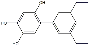 5-(3,5-Diethylphenyl)benzene-1,2,4-triol Structure