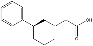 [R,(-)]-5-Phenyloctanoic acid Struktur