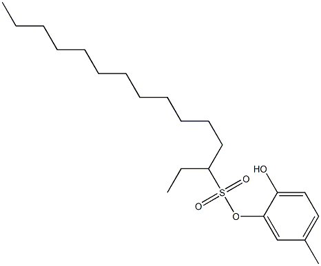 3-Pentadecanesulfonic acid 2-hydroxy-5-methylphenyl ester Structure