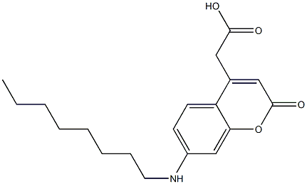 7-(Octylamino)-2-oxo-2H-1-benzopyran-4-acetic acid Structure