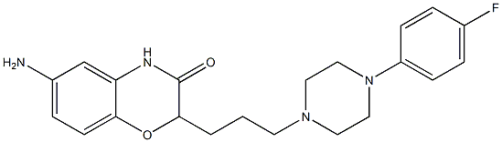 2-[3-[4-(4-Fluorophenyl)piperazin-1-yl]propyl]-6-amino-2H-1,4-benzoxazin-3(4H)-one Struktur