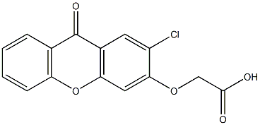 (9-Oxo-2-chloro-9H-xanthen-3-yloxy)acetic acid Structure