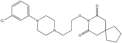 8-[3-[4-(3-Chlorophenyl)-1-piperazinyl]propyloxy]-8-azaspiro[4.5]decane-7,9-dione Structure