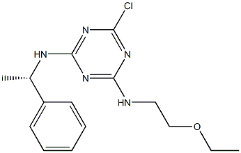 2-Chloro-4-[(2-ethoxyethyl)amino]-6-[[(S)-1-phenylethyl]amino]-1,3,5-triazine Structure