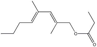 Propionic acid 2,4-dimethyl-2,4-octadienyl ester Structure