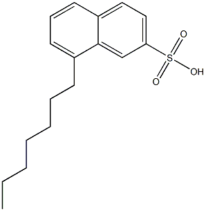 8-Heptyl-2-naphthalenesulfonic acid Struktur