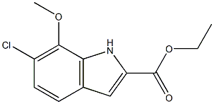 6-Chloro-7-methoxy-1H-indole-2-carboxylic acid ethyl ester Structure