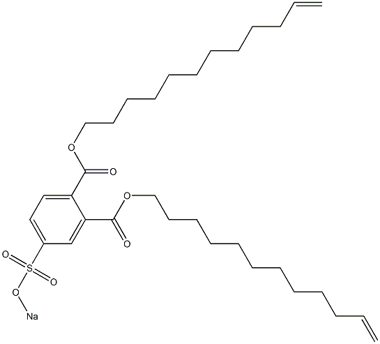 4-(Sodiosulfo)phthalic acid di(11-dodecenyl) ester Struktur