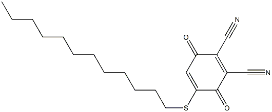 5-ドデシルチオ-2,3-ジシアノ-1,4-ベンゾキノン 化学構造式