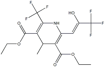 1,4-Dihydro-4-methyl-2-(3,3,3-trifluoro-2-hydroxy-1-propenyl)-6-(trifluoromethyl)-3,5-pyridinedicarboxylic acid diethyl ester
