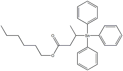 3-(Triphenylstannyl)butanoic acid hexyl ester,,结构式