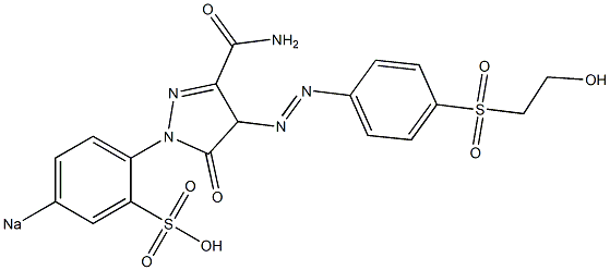 4-[p-(2-Hydroxyethylsulfonyl)phenylazo]-5-oxo-1-(p-sodiosulfophenyl)-2-pyrazoline-3-carboxamide